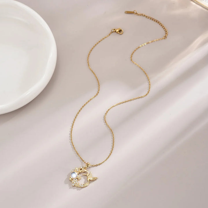 Hummingbird Wreath Necklace