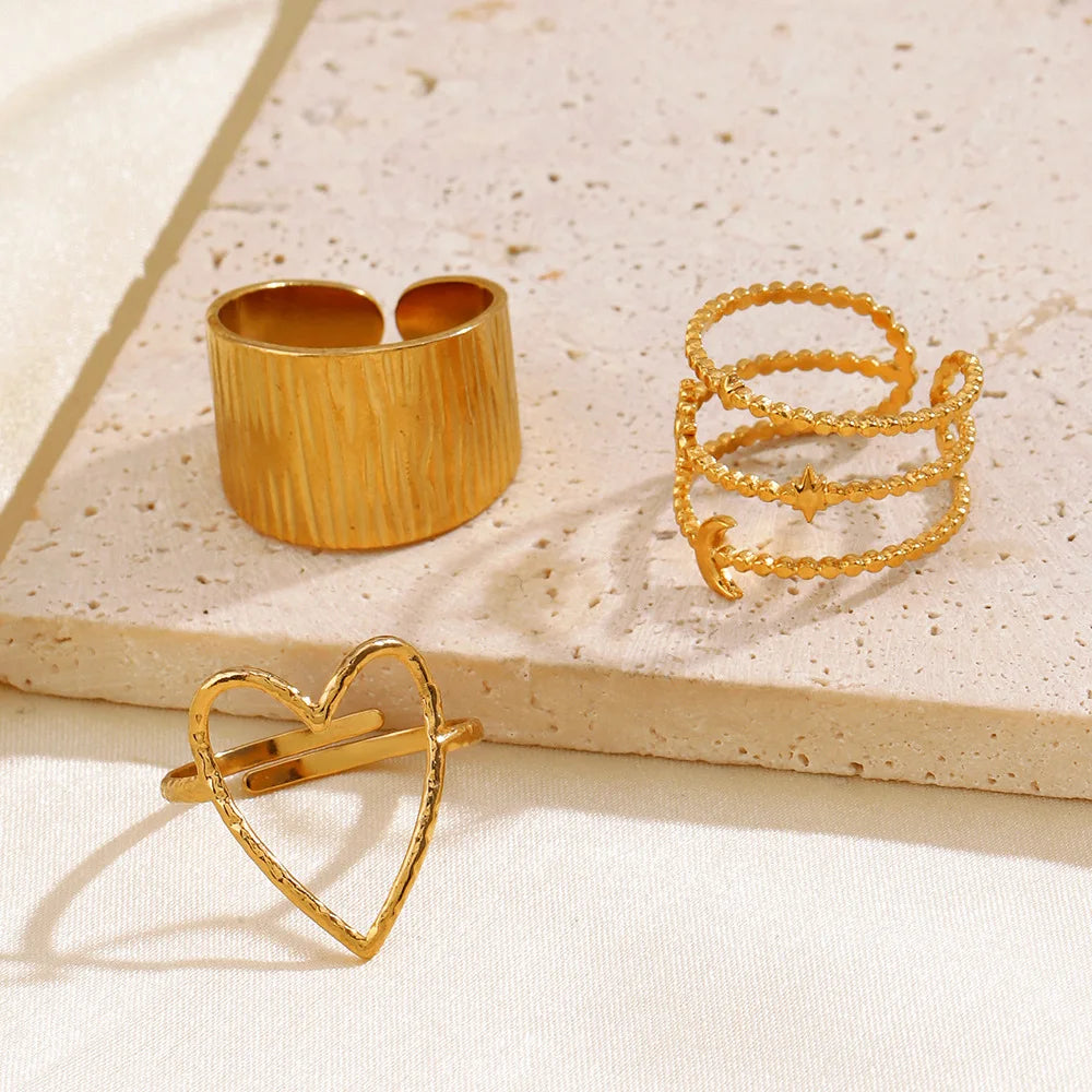 Golden Stacking Ring Collection