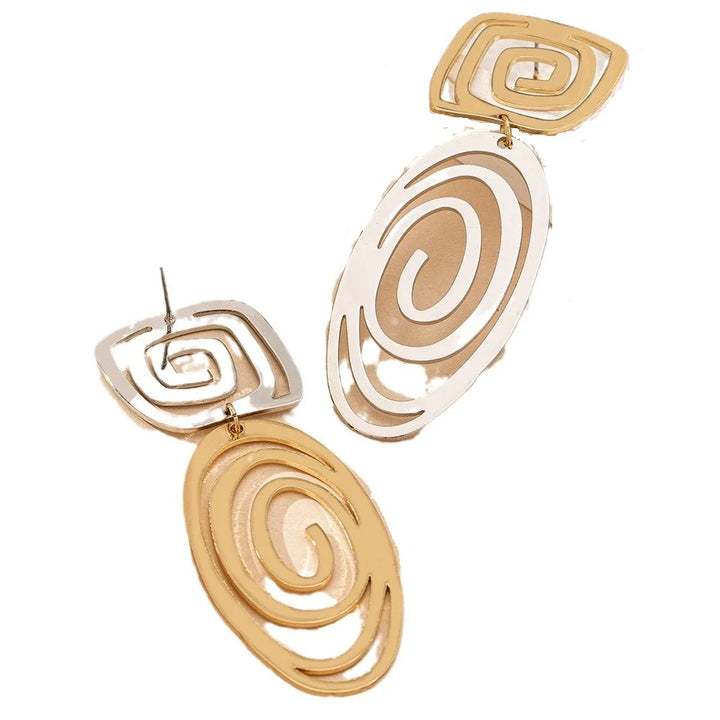 Spiral Swirl Drop Earrings