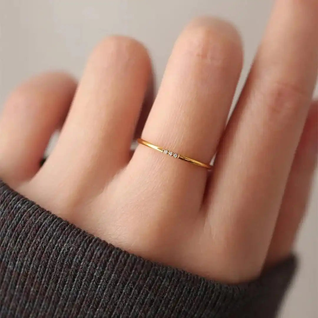 Delicate Three-Stone Ring