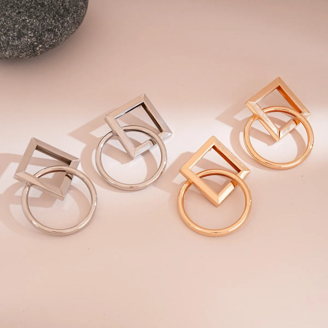 Geometric Square Hoop Earrings