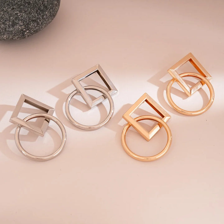 Geometric Square Hoop Earrings