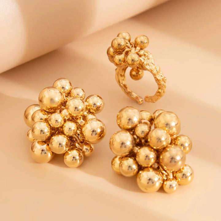 Golden Berry Earring and Ring Set