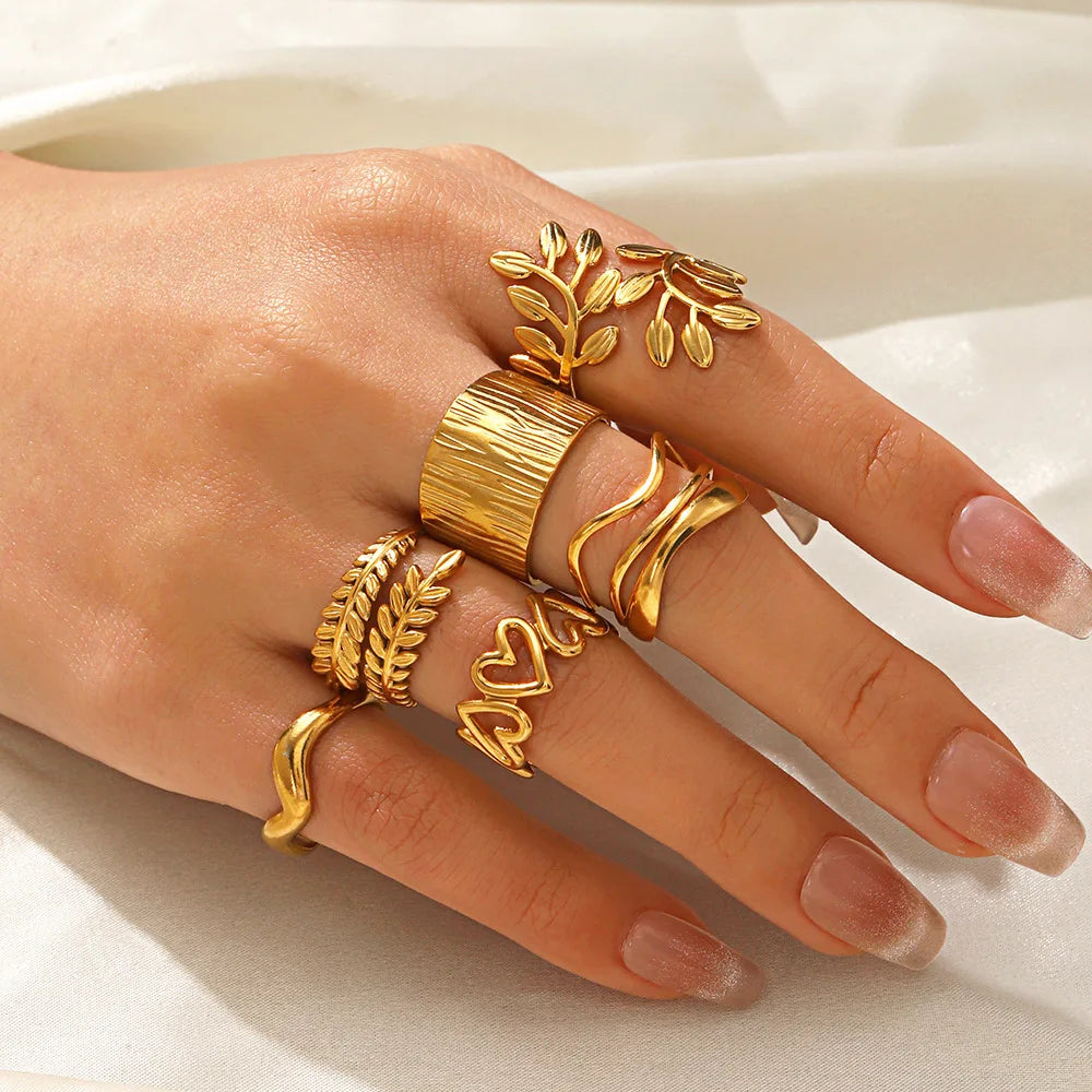 Golden Stacking Ring Collection