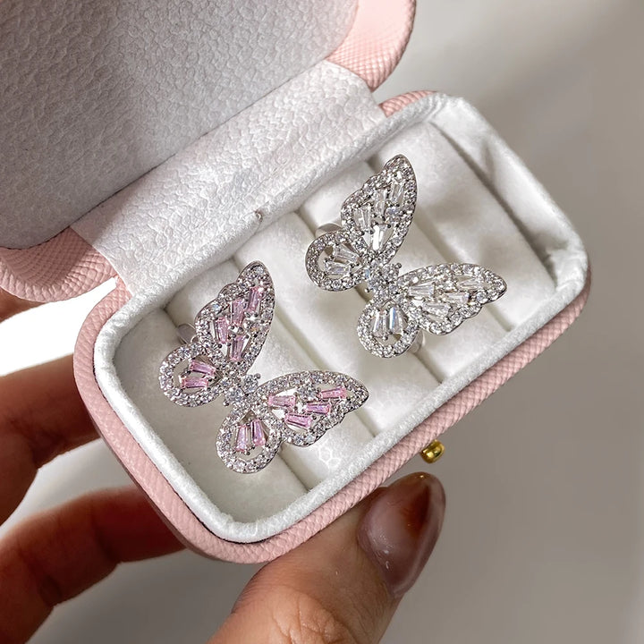 Crystal Butterfly Promise Ring