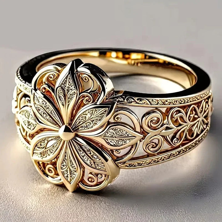 Filigree Blossom Dome Ring
