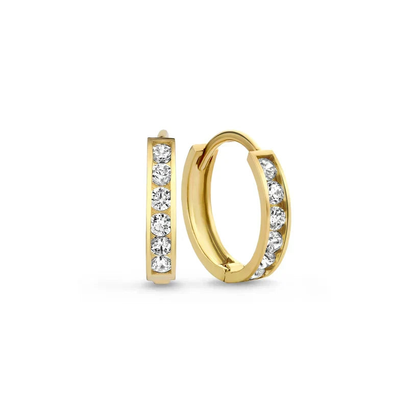 Dara Brillane Stone Earrings Set | Gold