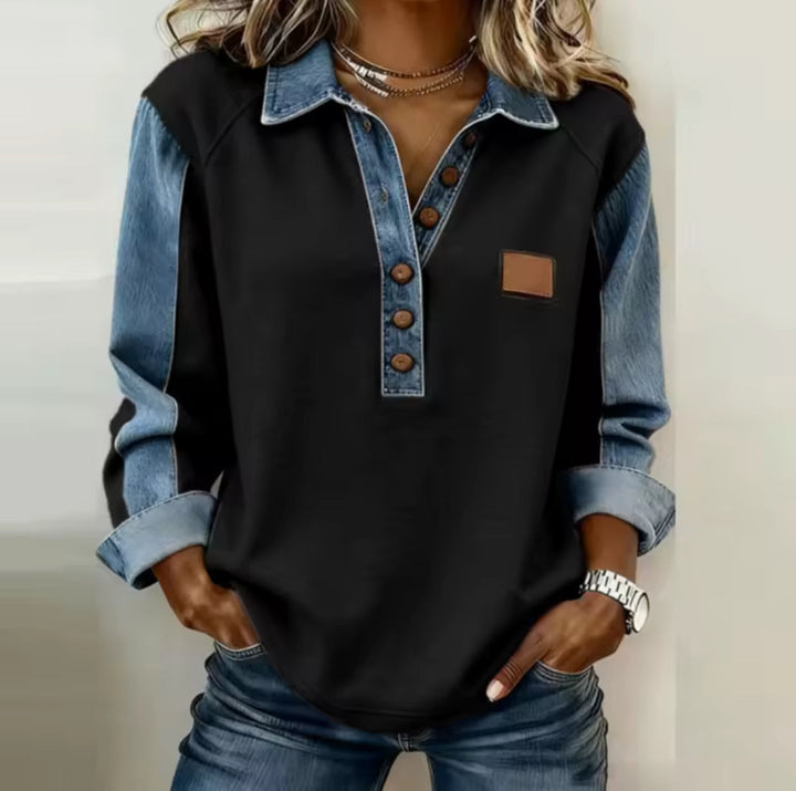 Valérie | Denim Collar Jumper