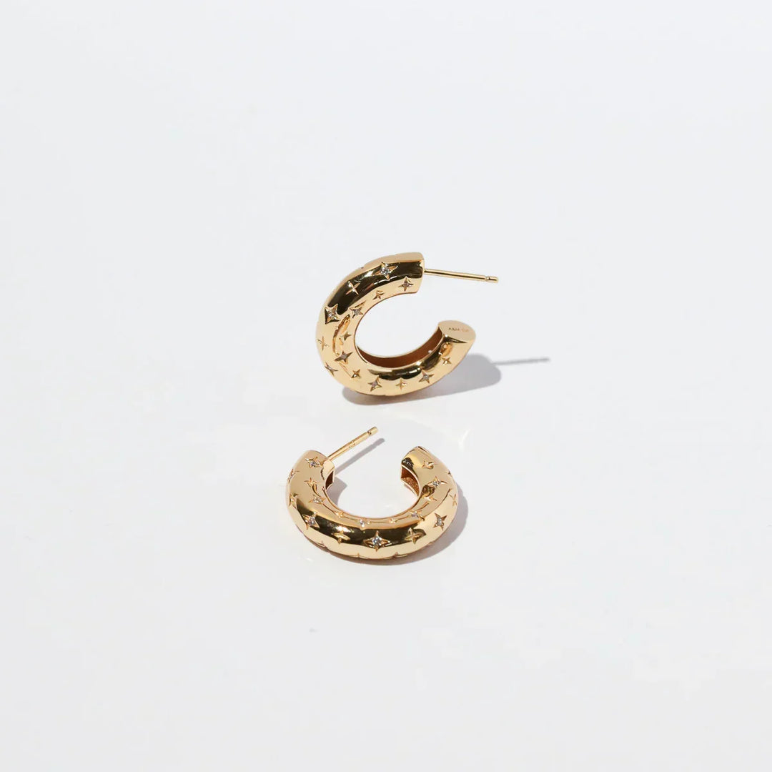 Cosmic Hoop Earrings | Gold