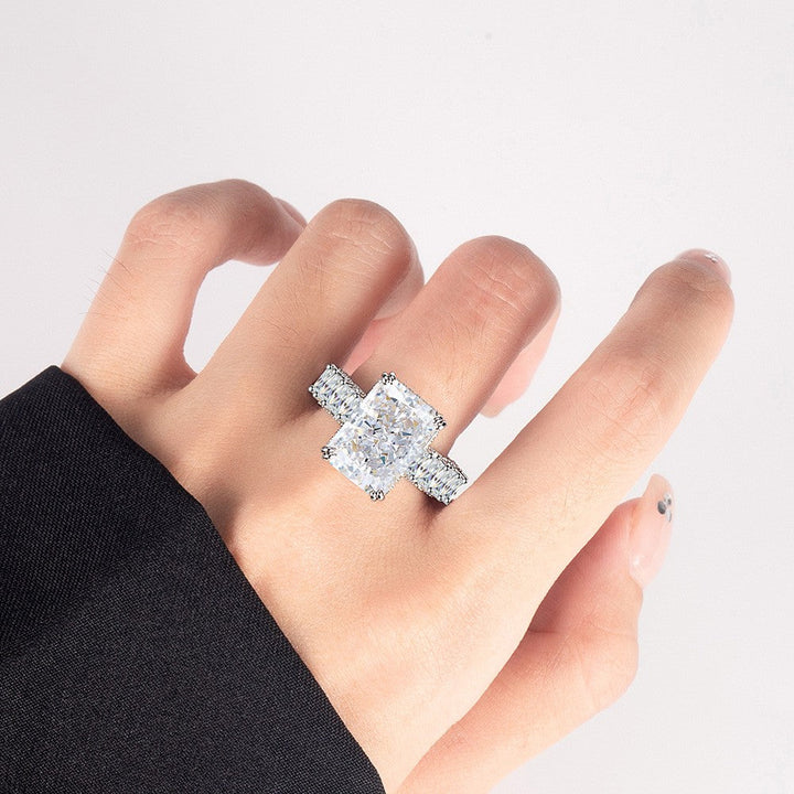 Emerald Cut Full Pavé Crystal Ring