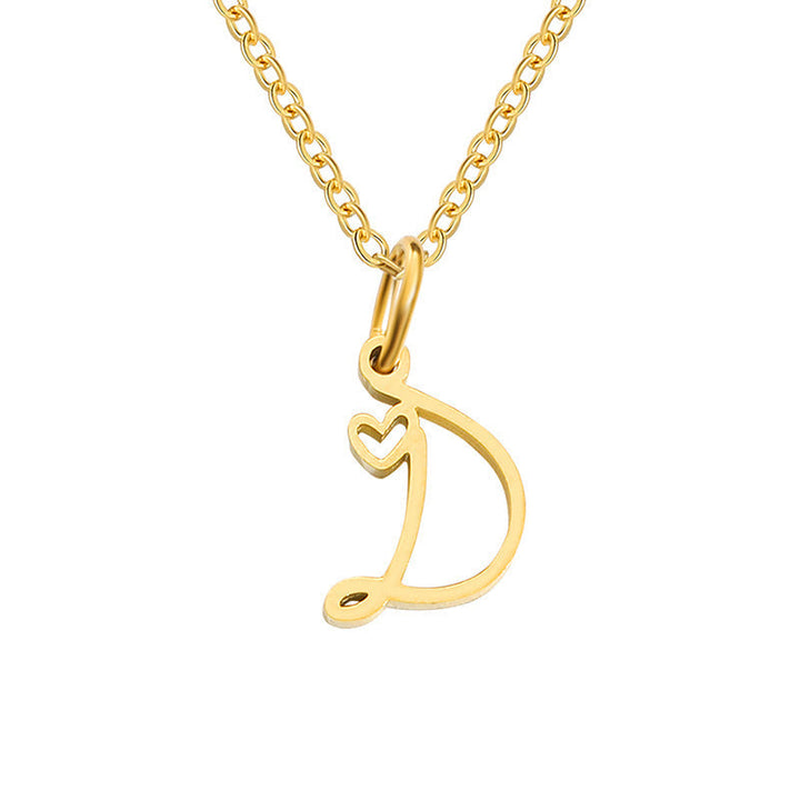 Heart Initial Necklace