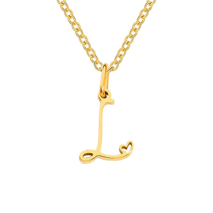 Heart Initial Necklace