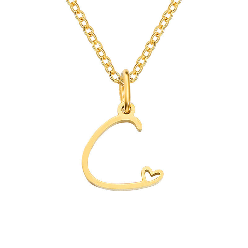 Heart Initial Necklace