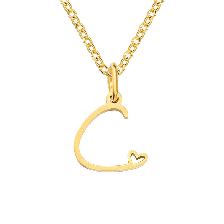 Heart Initial Necklace