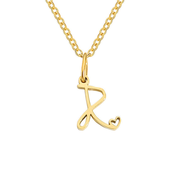 Heart Initial Necklace