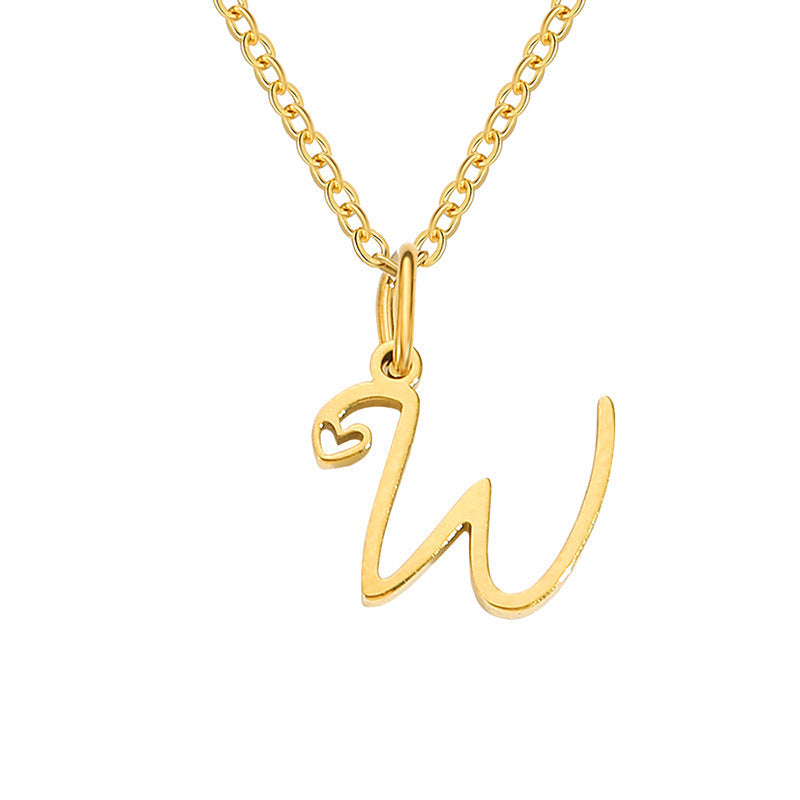 Heart Initial Necklace