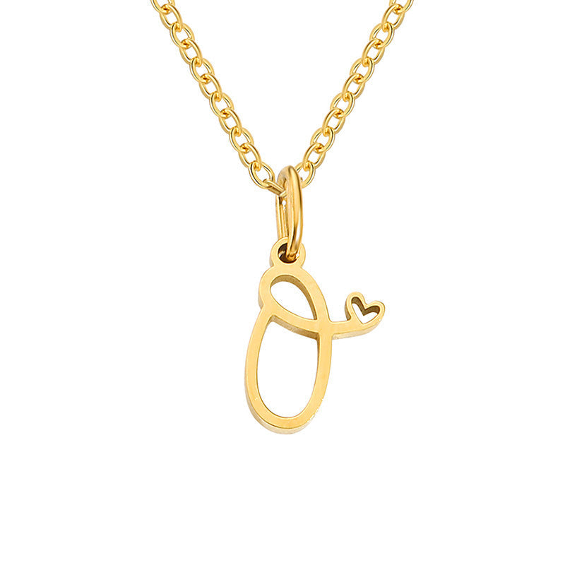 Heart Initial Necklace