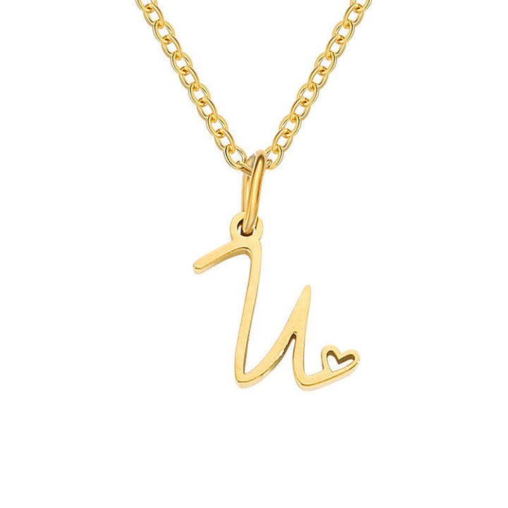 Heart Initial Necklace