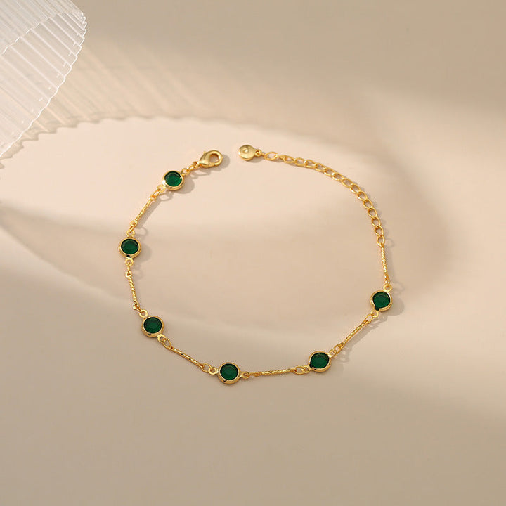 Emerald Link Chain Bracelet