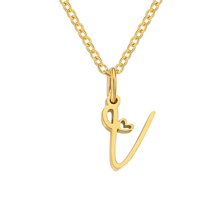 Heart Initial Necklace