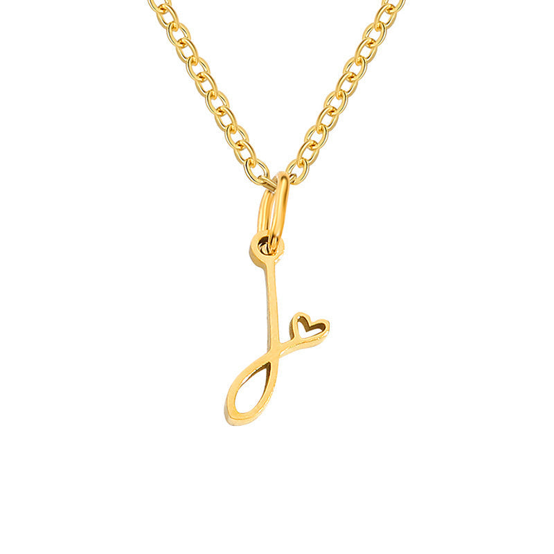 Heart Initial Necklace