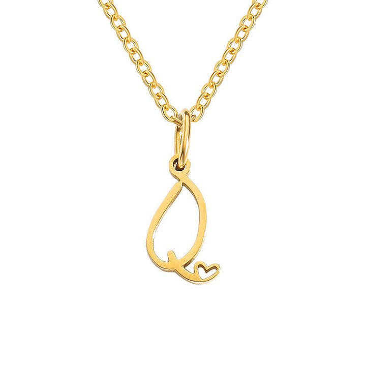 Heart Initial Necklace