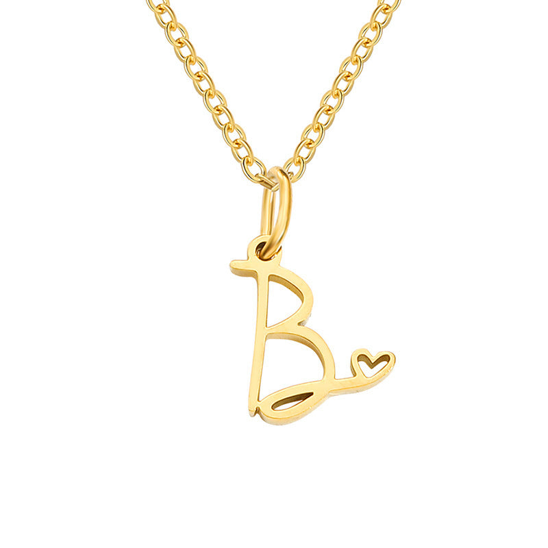Heart Initial Necklace