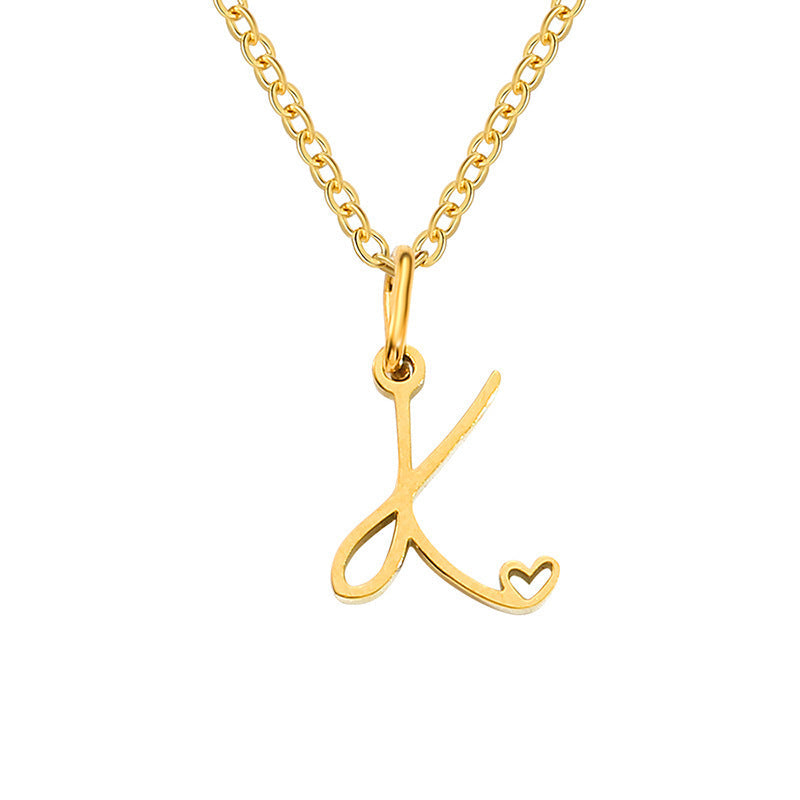 Heart Initial Necklace