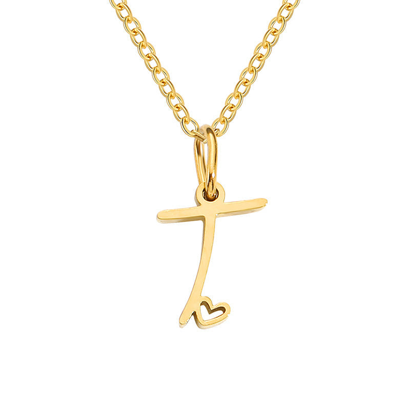 Heart Initial Necklace