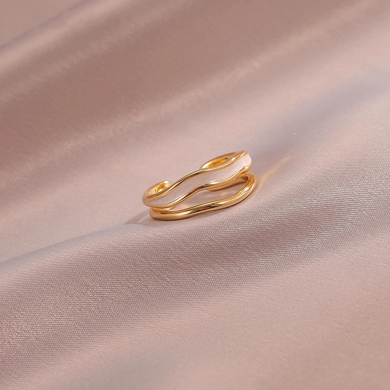 Sahira Layered Wave Ring