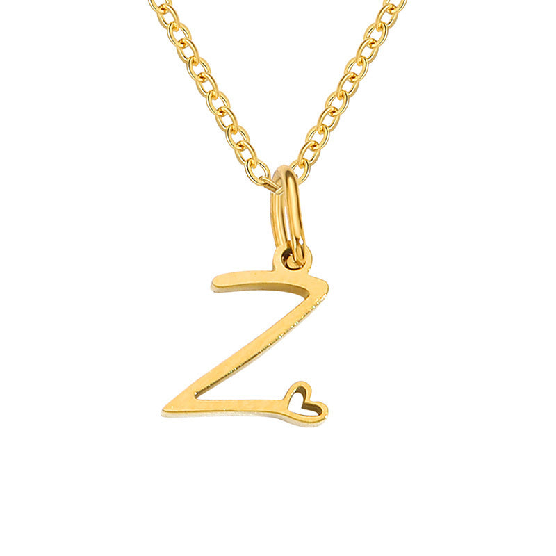 Heart Initial Necklace