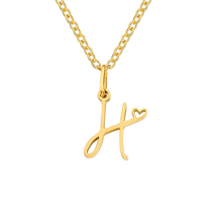Heart Initial Necklace