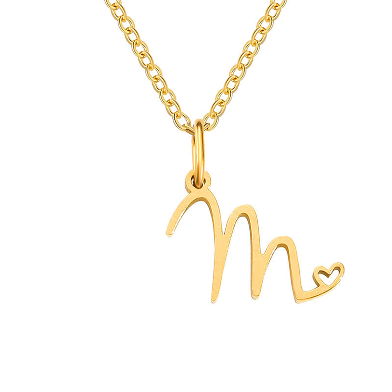 Heart Initial Necklace