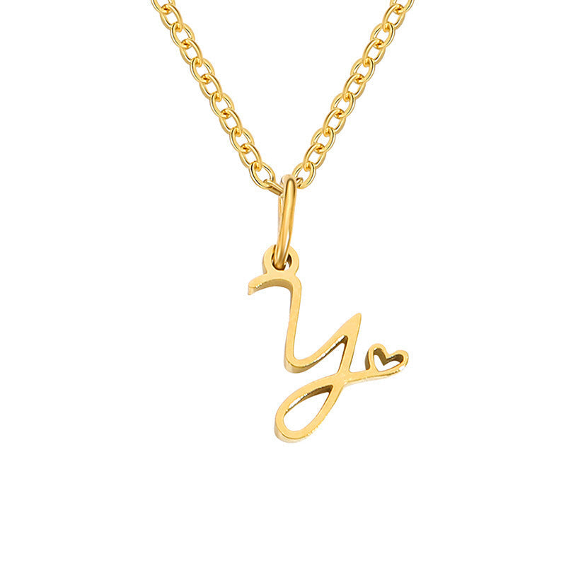 Heart Initial Necklace