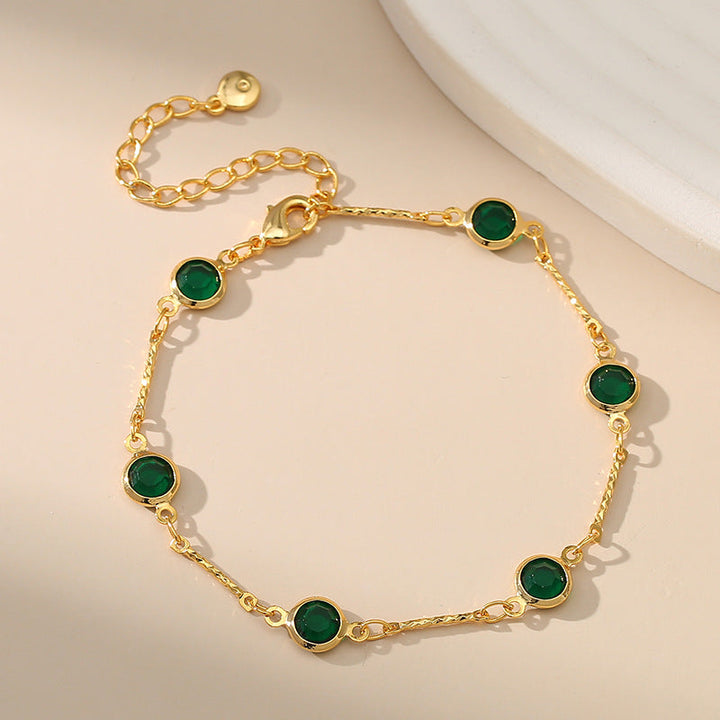 Emerald Link Chain Bracelet