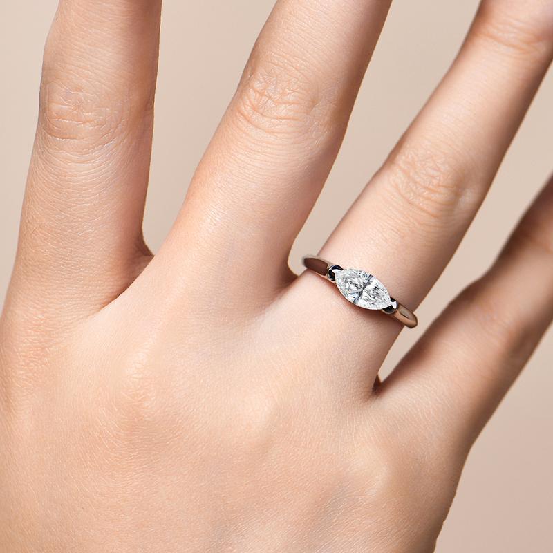 Marquise Solitaire Crystal Ring