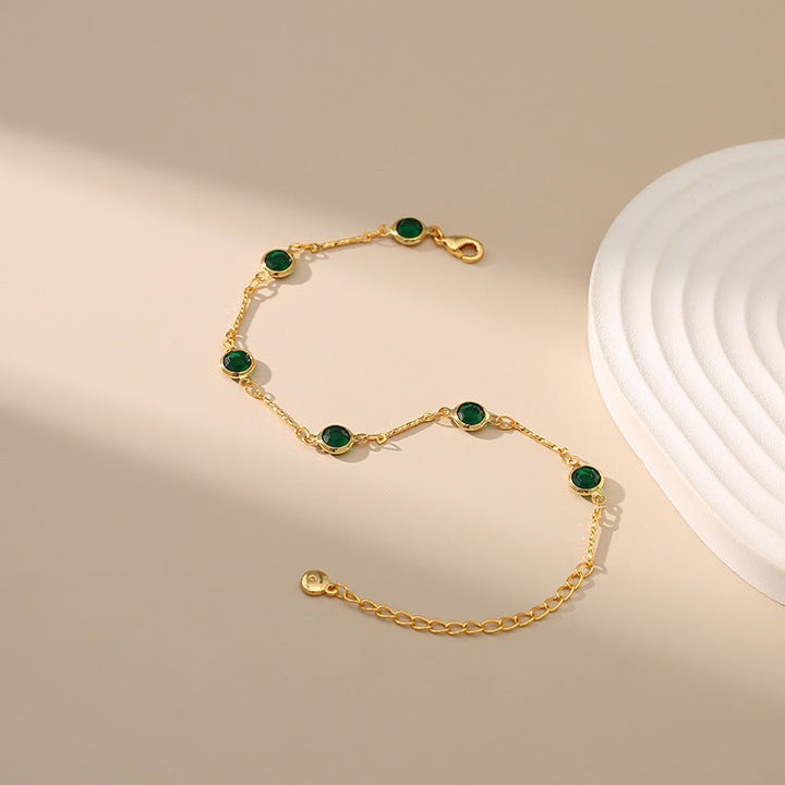 Emerald Link Chain Bracelet