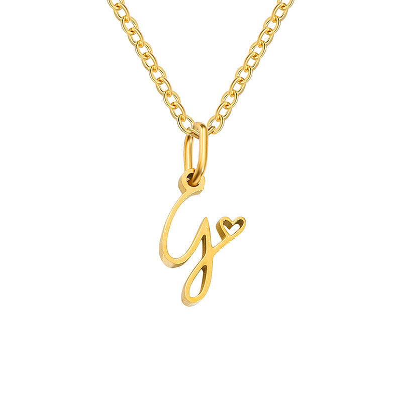 Heart Initial Necklace