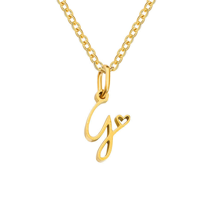 Heart Initial Necklace