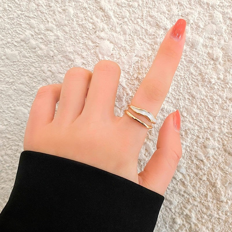 Sahira Layered Wave Ring