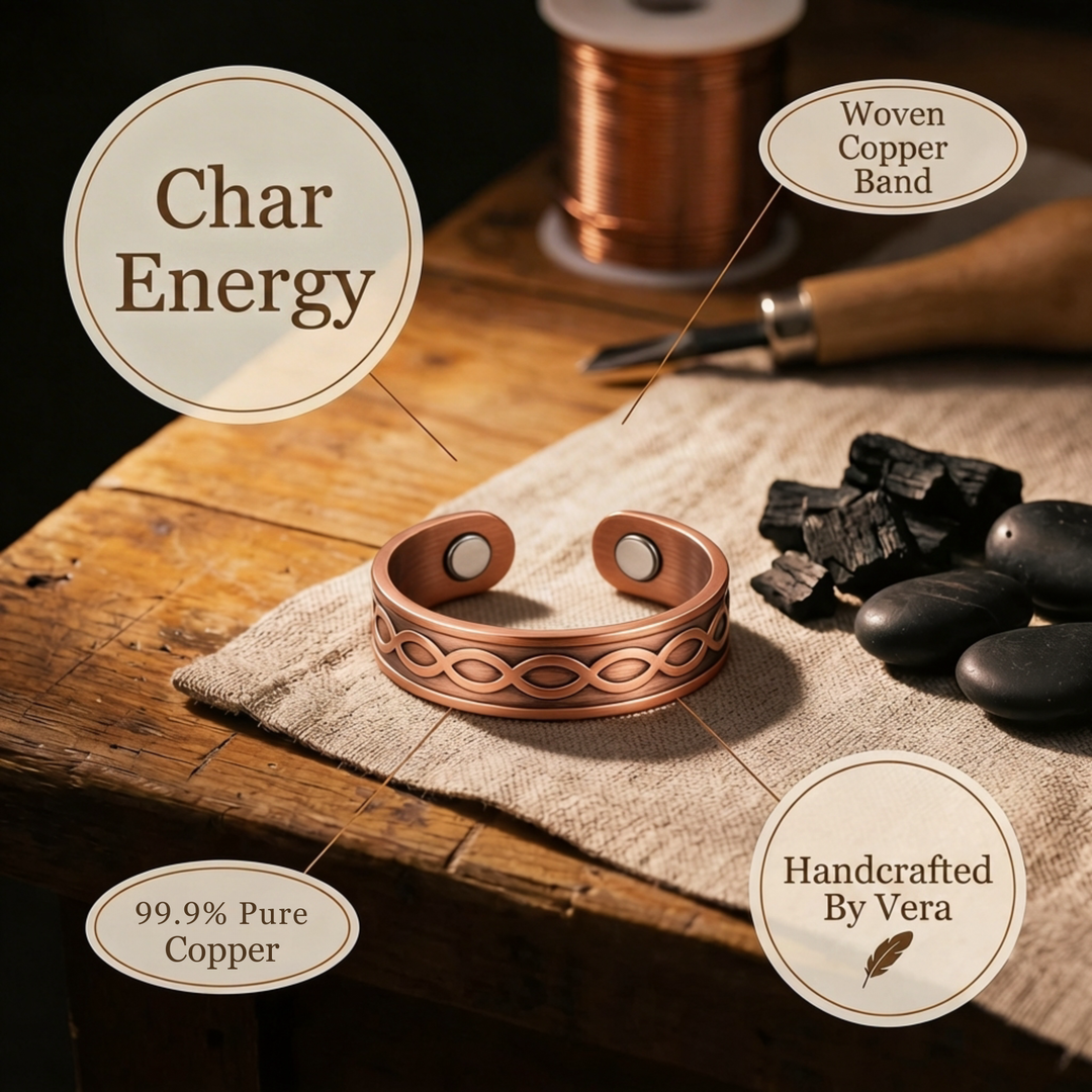 Rose's Char Copper Ring