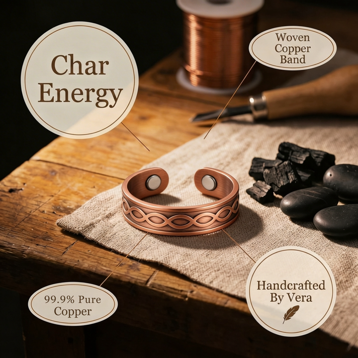 Rose's Char Copper Ring