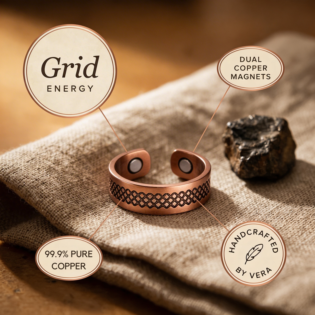 Rose's Grid Copper Ring
