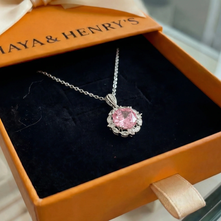 Rose Lotus Halo Necklace
