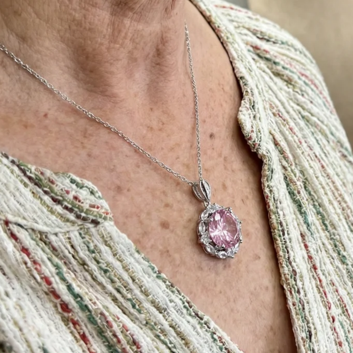 Rose Lotus Halo Necklace