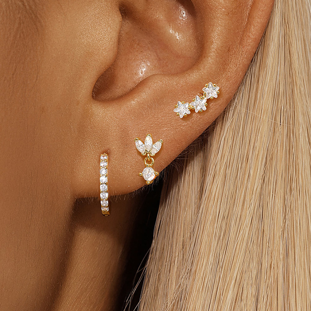 Trio Mila Essentials One-Sided Earrings Set