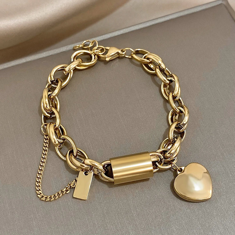 Heartened Chunky Bracelet (Silver)