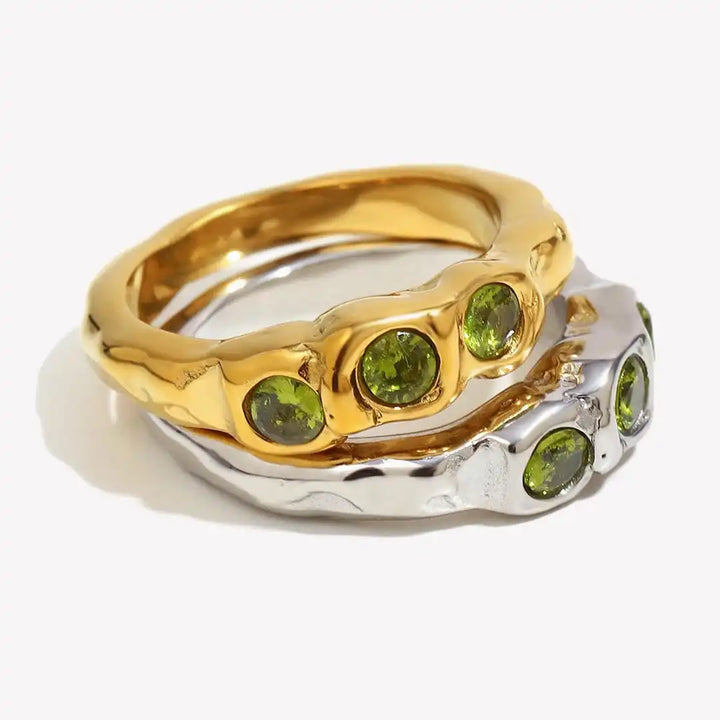 Vintage Gold-Tone Gemstone Ring