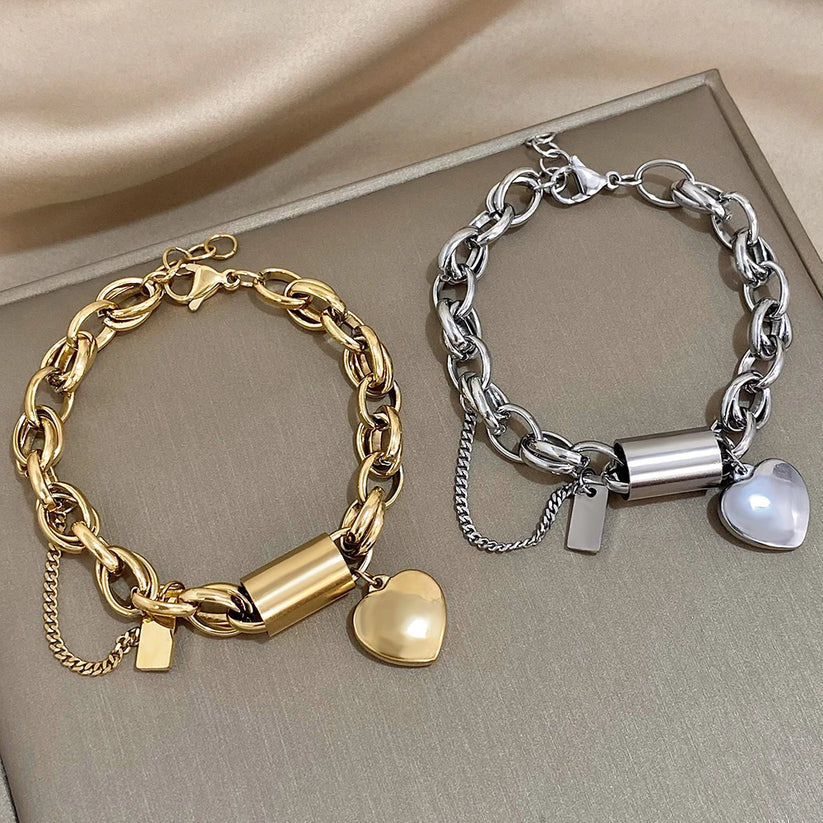 Heartened Chunky Bracelet (Silver)