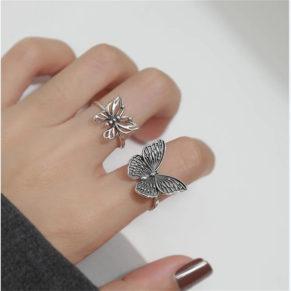 Antique Silver Butterfly Ring